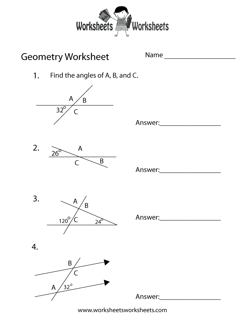 24 FREE PRINTABLE WORKSHEET FOR ANGLES For Lines And Angles Worksheet