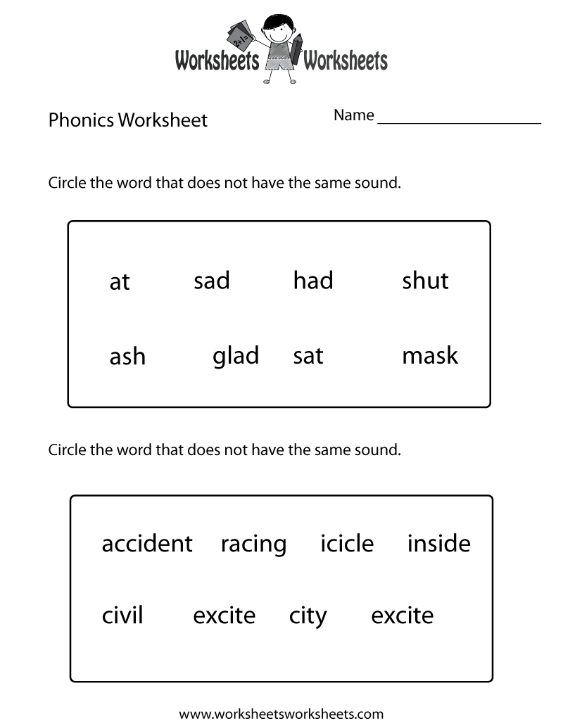 Free Printable Worksheet For First Grade