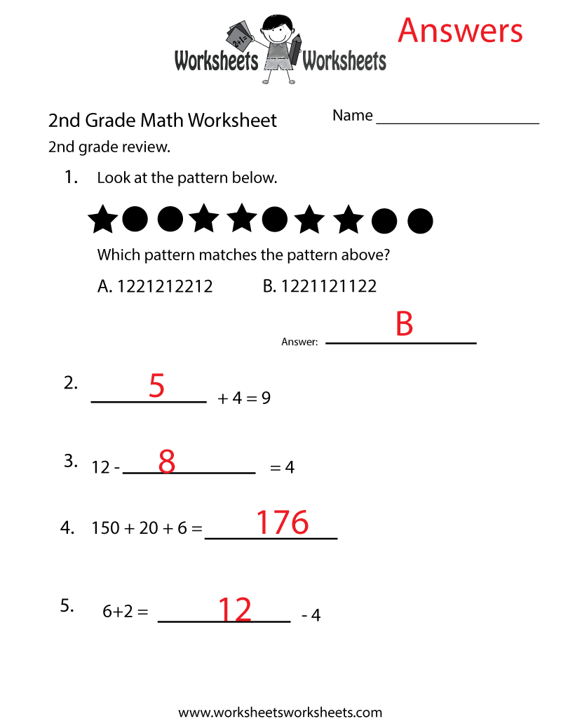 second grade homework answers
