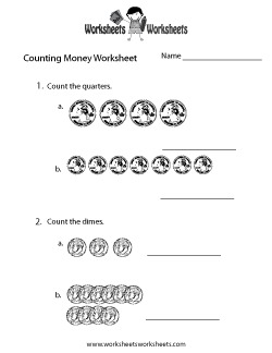 Easy Counting Money Worksheet