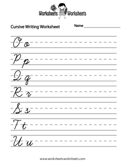 Easy Cursive Writing Worksheet