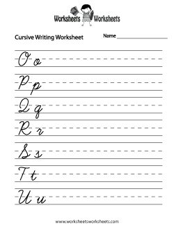 Free Cursive Writing Worksheets (PDF) 