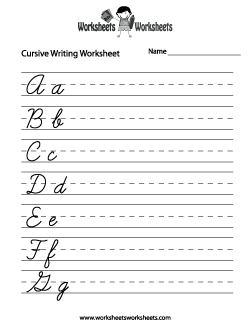 Cursive Writing Worksheets | Worksheets Worksheets