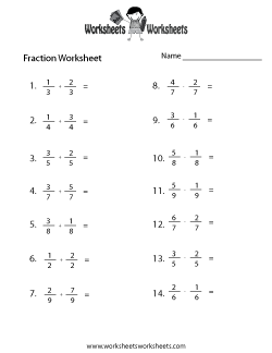 Fraction Practice Worksheet