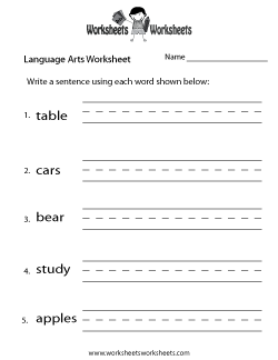 Language Arts Worksheets Worksheets Worksheets