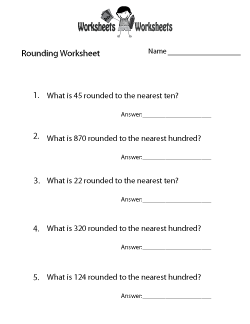 Rounding Practice Worksheet