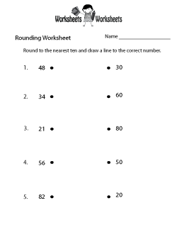 Rounding Whole Numbers Worksheet