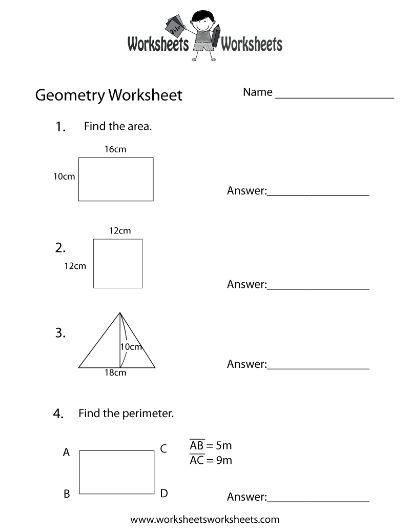 Geometry Review Worksheet Worksheets Worksheets