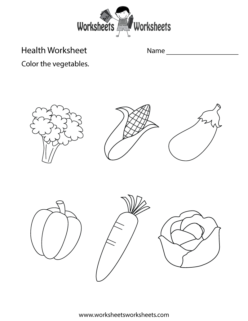 Simple Health Worksheet Printable