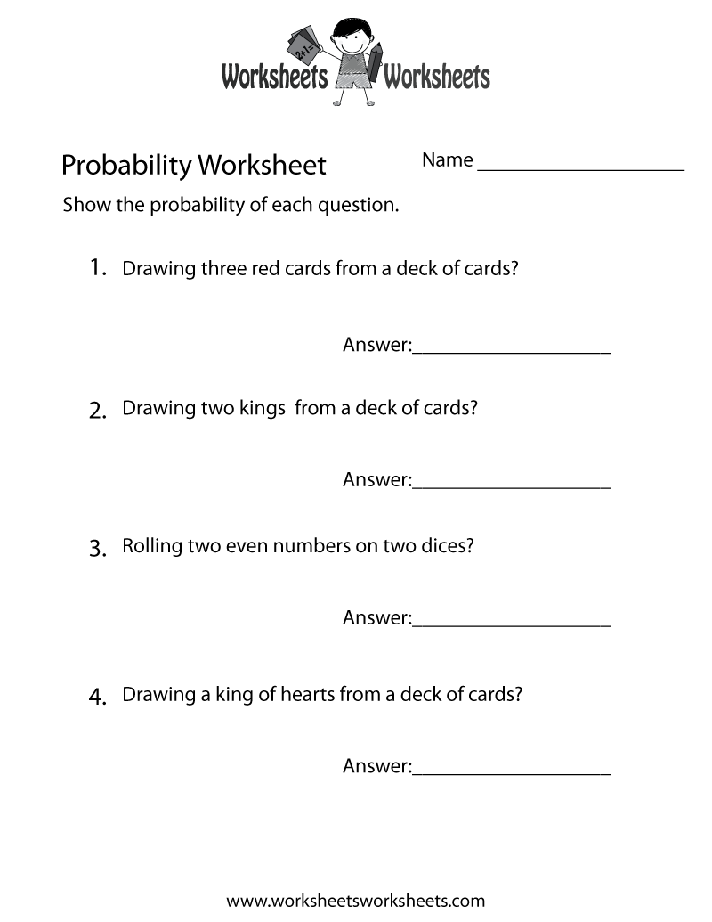 8th grade math probability worksheets